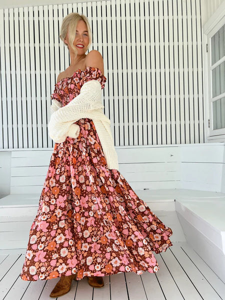 ⚜️Jaase Australia Floral Dresses マキシ Jaase Endless Summer Magnolia Print Floral Maxi Dress | eBay
