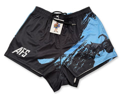 AFS "Blue/Black Bull" Footy Shorts (With Pockets)