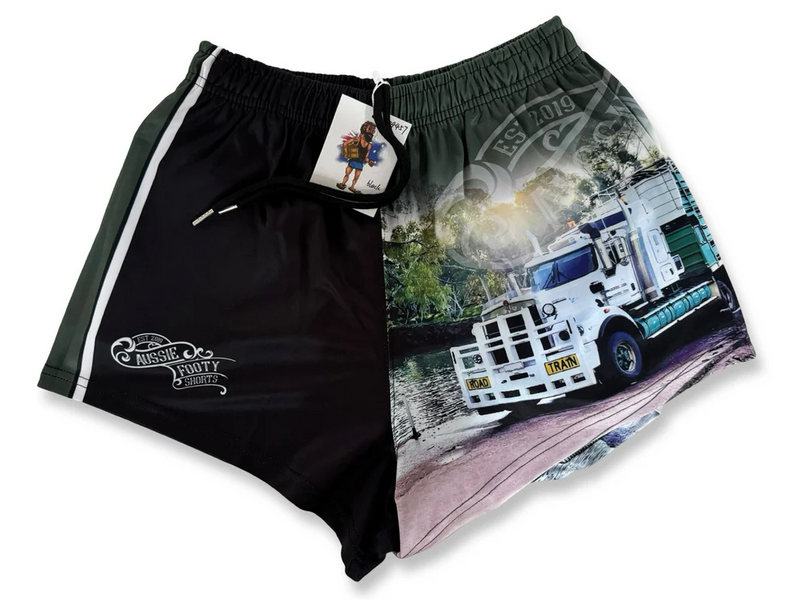AFS Green Truck Footy Shorts - With Pockets