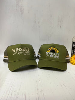 W&W Olive & White Trucker Cap DEC