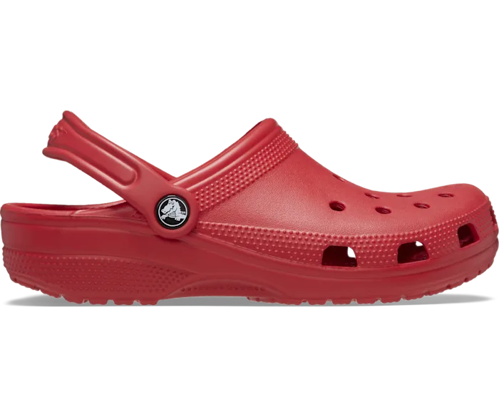 Red best sale fur crocs