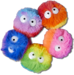 CROCS Jibbitz™ Shoe Charms -Fuzzy Puff Characters 5 Pack