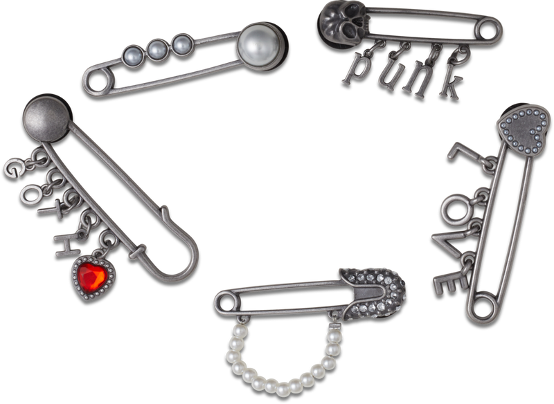 CROCS Jibbitz™ Shoe Charms - Love Punk Goth Pin 5 Pack