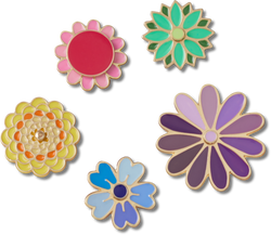 CROCS Jibbitz™ Shoe Charms - Floral Spin 5 Pack