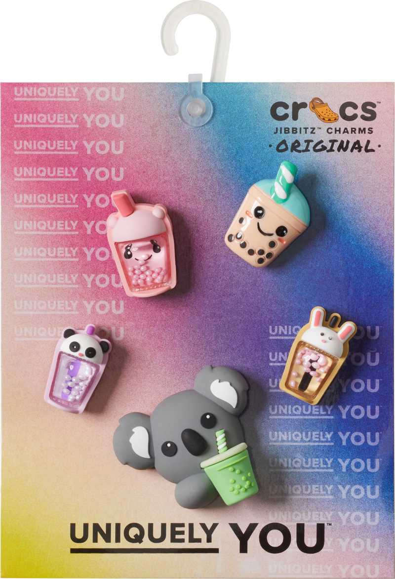 CROCS Jibbitz™ Shoe Charms - Drinking Boba 5 Pack