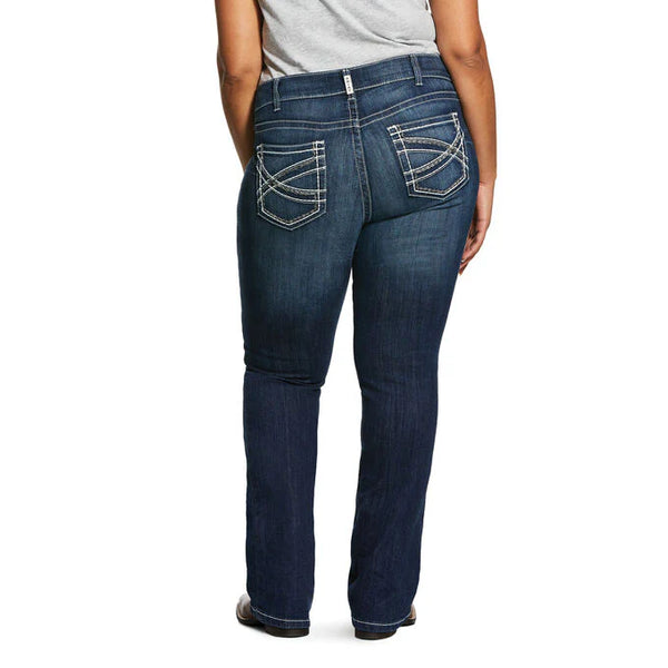 ARIAT REAL Mid Rise Entwined Boot Cut - Marine