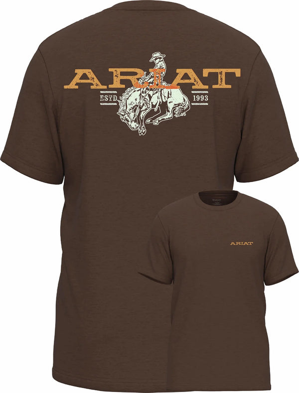 ARIAT Boys Bronc Buster T-Shirt - Brown Heather