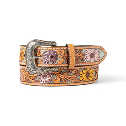 ARIAT Women's Sunflower Daisy Hand Tooled Belt