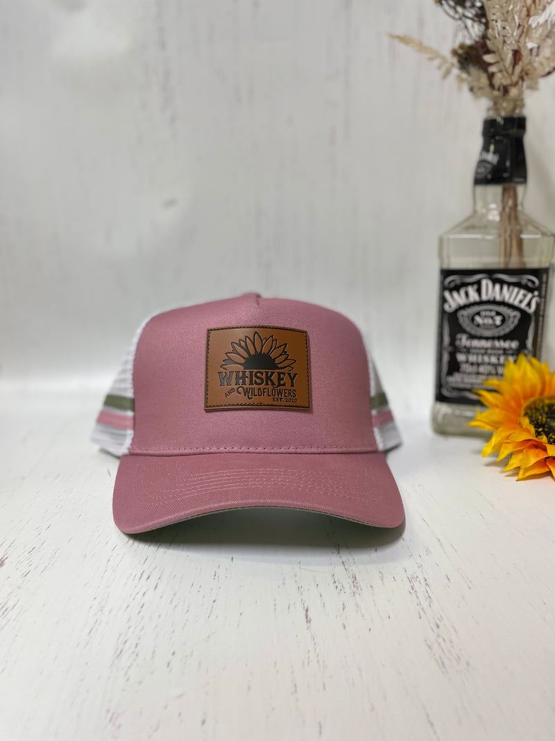 W&W Rose Pink White & khaki Trucker Cap DEC