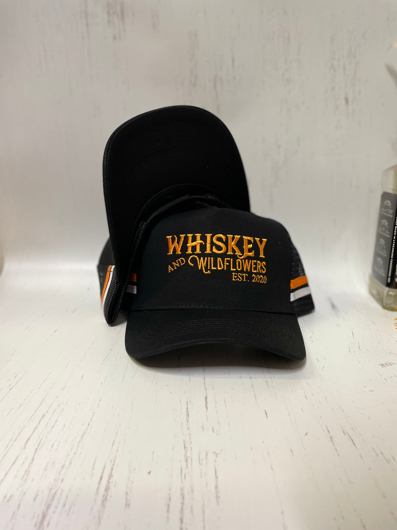 W&W Black Orange & White Trucker Cap DEC