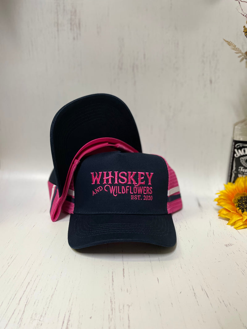 W&W Navy Hot Pink & White Trucker Cap DEC