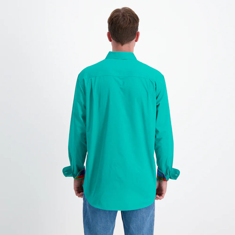 Coastal Cowboys - Telegraph Mens Half Button Workshirt