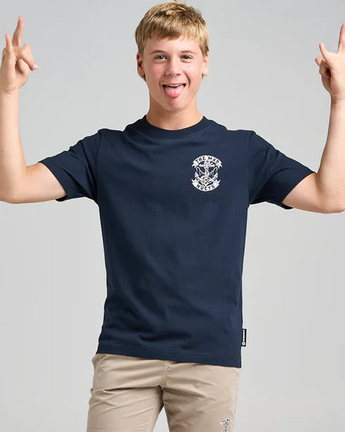 The Mad Hueys Drop Anchor Youth SS Tee - Navy