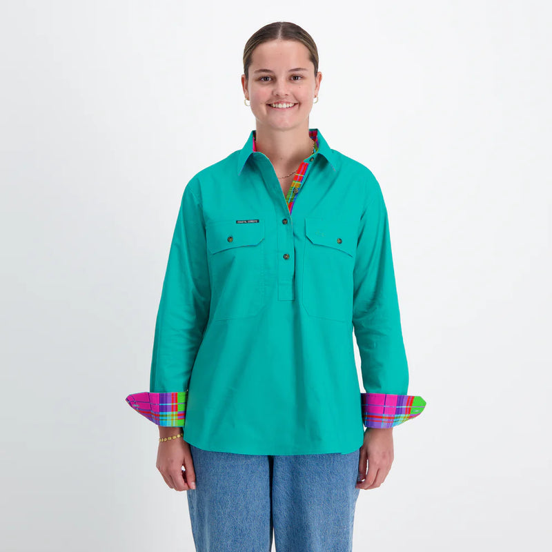 Coastal Cowboys - Telegraph Women's Half Button Workshirt