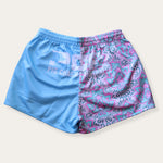 PCA Paisley Footy Shorts - Blue/ Pink