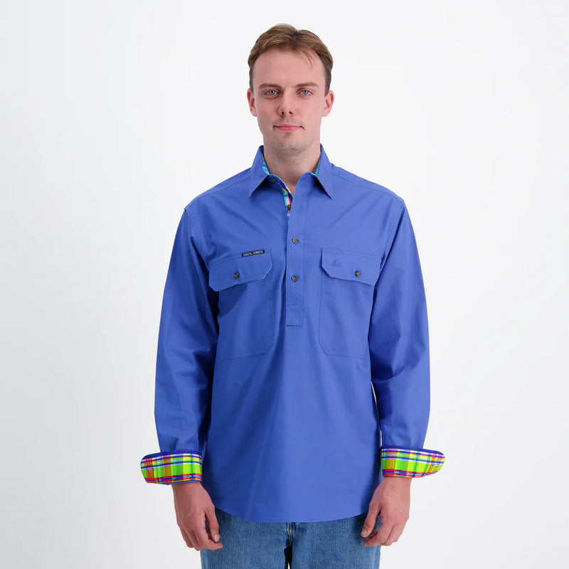 Coastal Cowboys - Fiesta Mens Half Button Workshirt