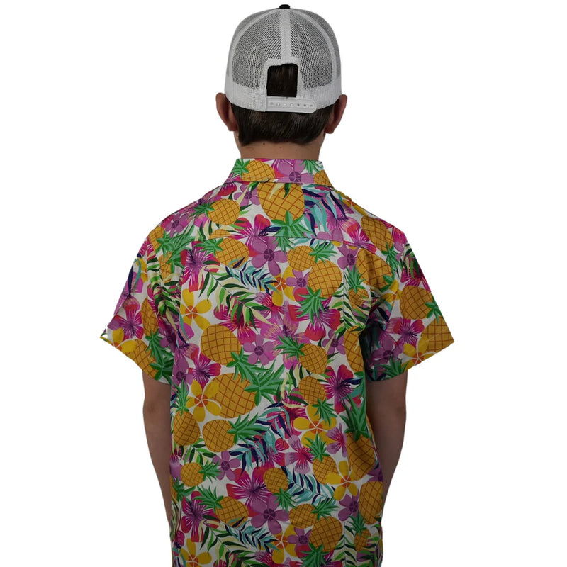 Coastal Cowboy - Pineapple Kids Short Sleeve Workshirt