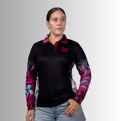 Up North Apparel - Ladies Tropical Hibiscus Polo Jersey