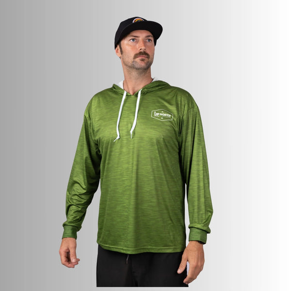 Up North Apparel - Mens OG Hyflex Hooded Jersey - Olive Marle