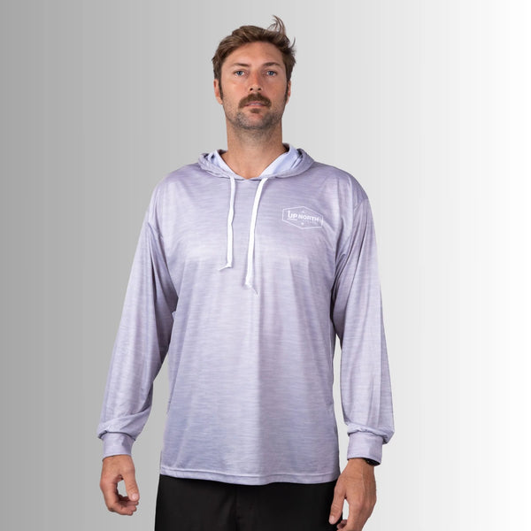 Up North Apparel - Mens OG Hyflex Hooded Jersey - Grey Marle