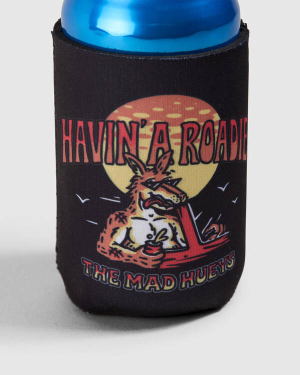 The Mad Hueys Stubby Cooler Havin A Roadie - Black