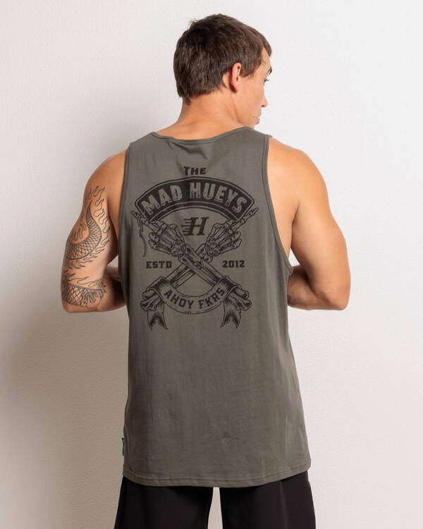 The Mad Hueys Fkrs Ahoy - Tank Charcoal