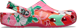 KIDS CLASSIC WOODCUT FLORAL CLOG - Dragonfruit