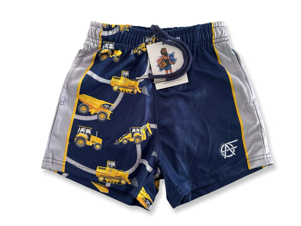 AFS Kids Machinery Footy Shorts With Pockets