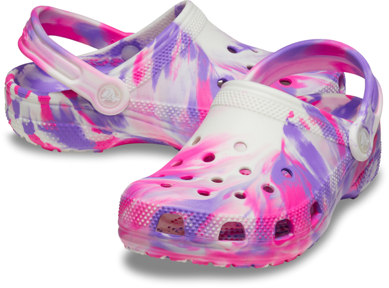 KIDS CLASSIC GLOW CLOG - Marbled Pink Crush/Multi