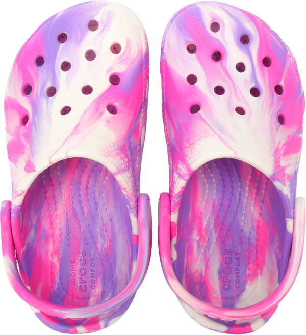 TODDLER CLASSIC GLOW MARBLED CLOG - Pink Crush/Multi