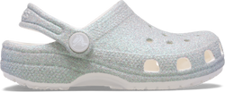 KIDS CLASSIC IRIDESCENT GLITTER CLOG - White