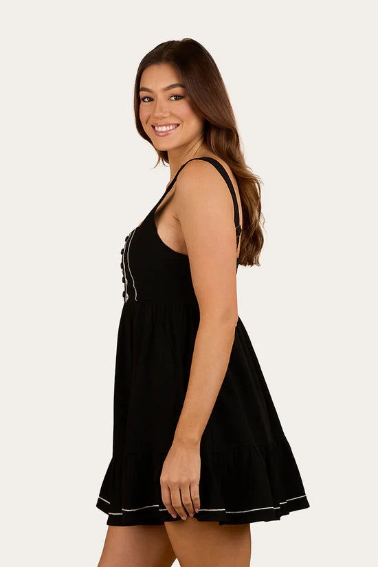 RINGERS WESTERN Westley Womens Embroidered Mini Dress - Black (Copy)