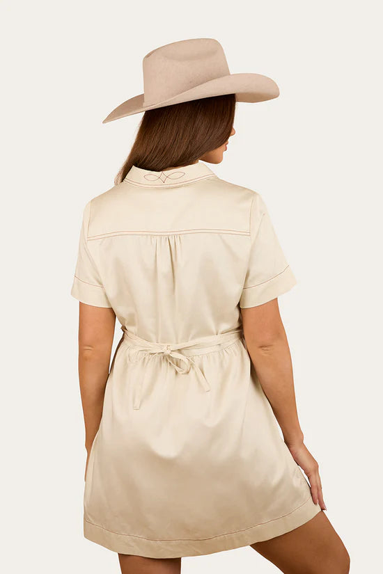 RINGERS WESTERN Eloise Womens Shirt Dress - Off White (Copy)