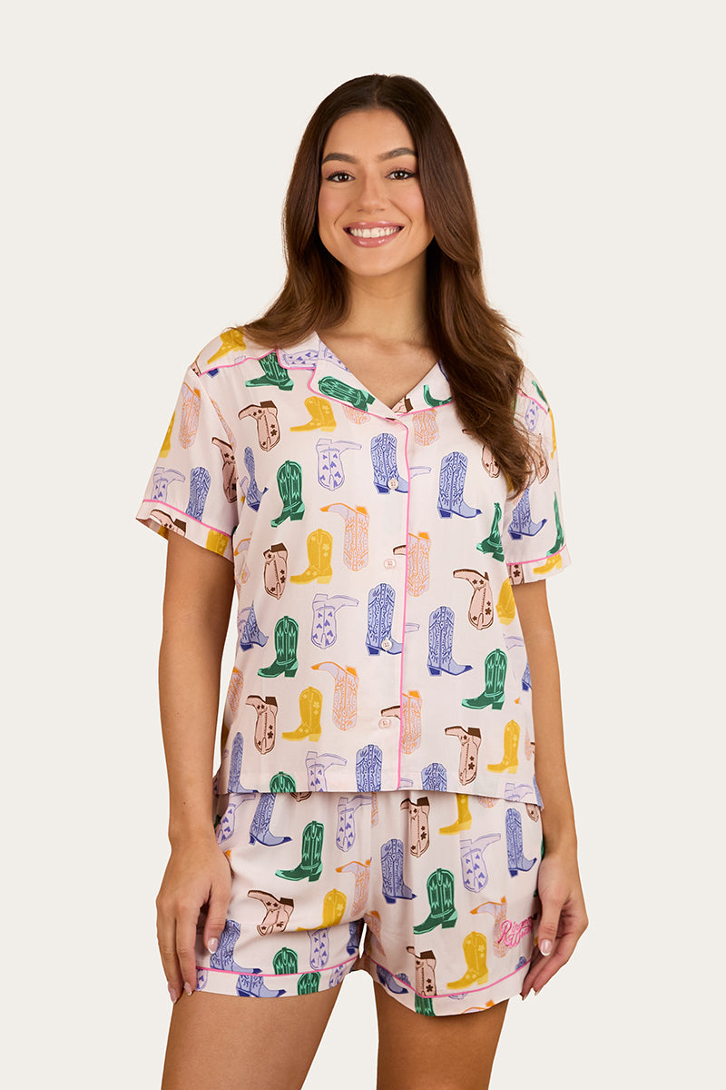 RINGERS WESTERN Bianca Womens Short Pyjama Set - Barely Pink