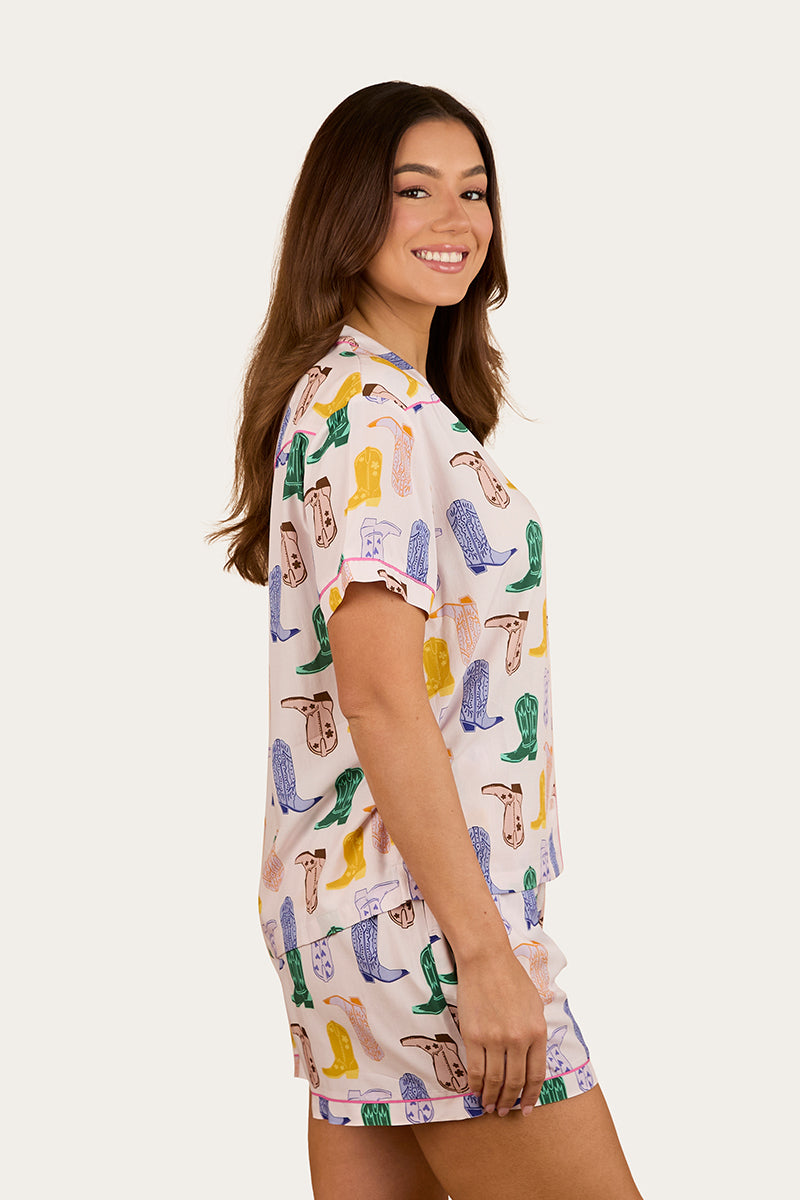 RINGERS WESTERN Bianca Womens Short Pyjama Set - Barely Pink