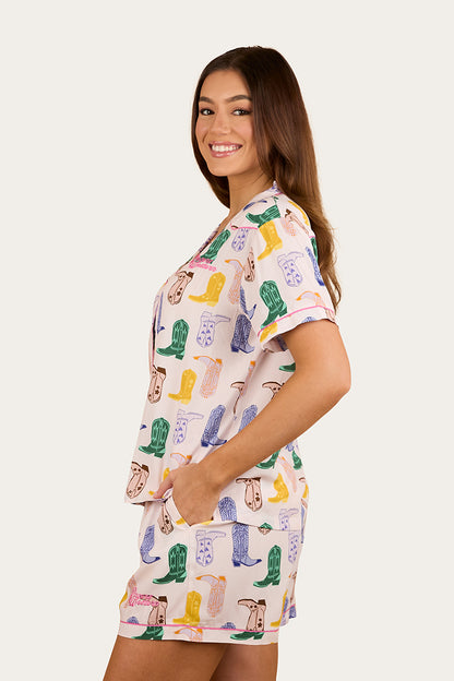 RINGERS WESTERN Bianca Womens Short Pyjama Set - Barely Pink