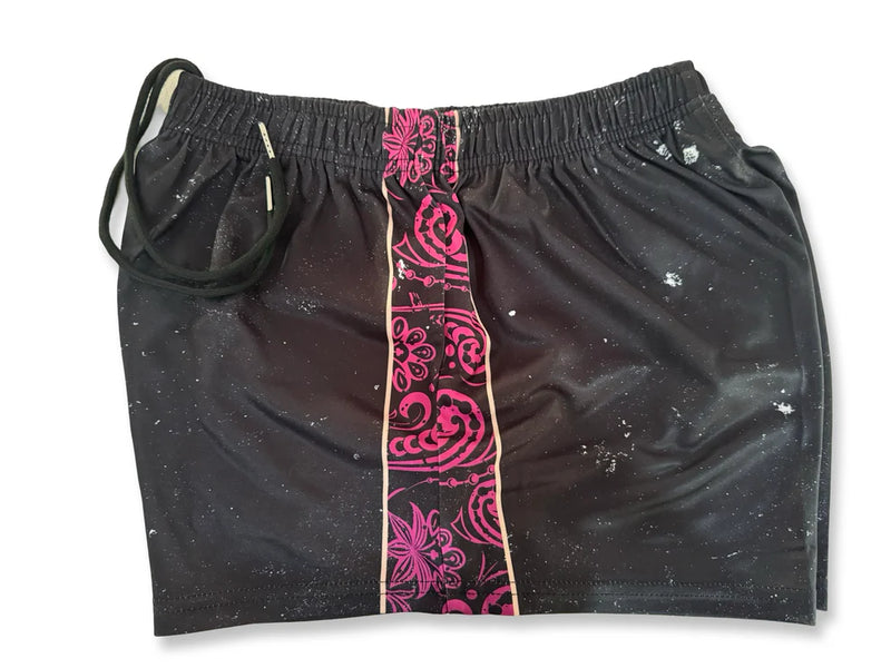 AFS Official Pink Paisley Footy Shorts- With Pockets