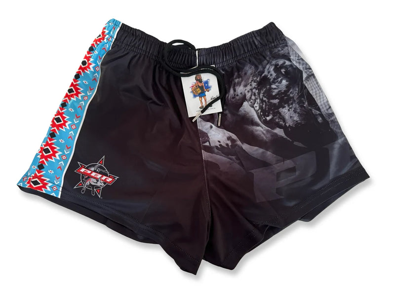 AFS Offical PBR Blue Aztec Footy Shorts - With Pockets