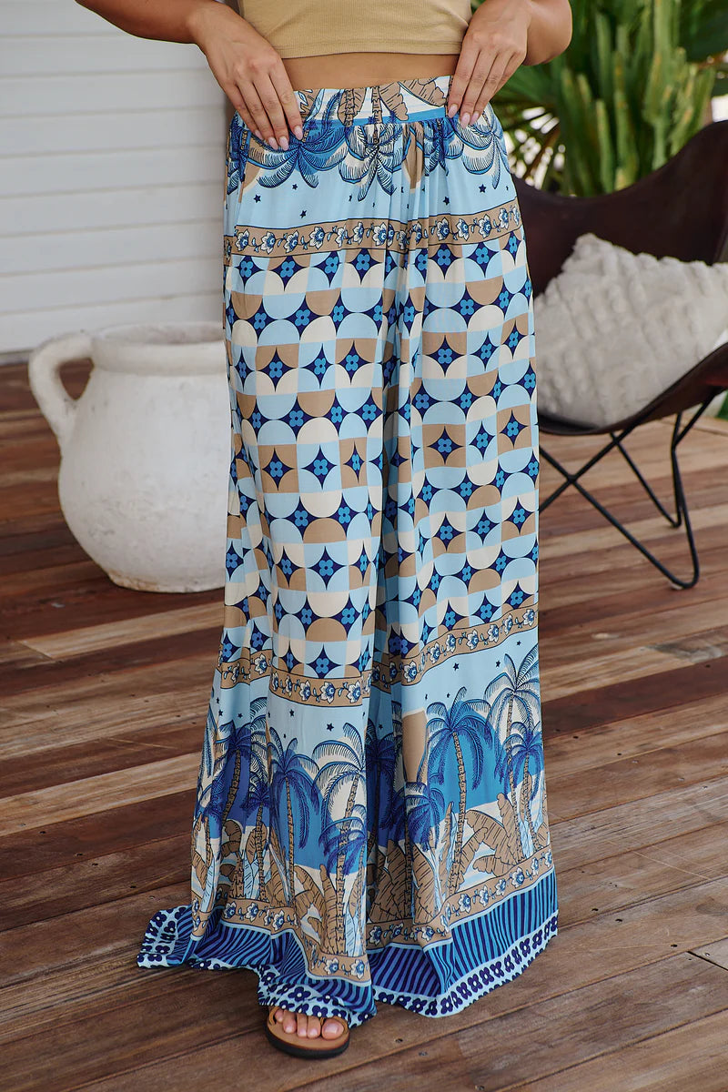 Saphire Sands Print Bombay Pants- Jaase