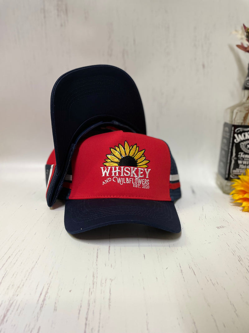 W&W Red Navy & White Trucker Cap DEC