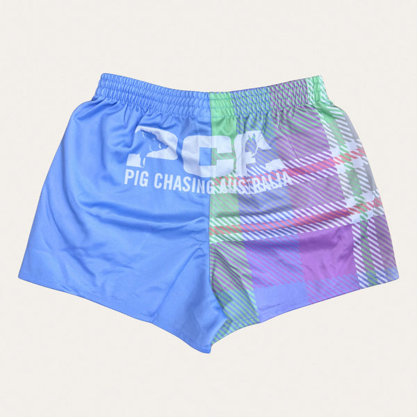 PCA Plaid Footy Shorts - Multicoloured