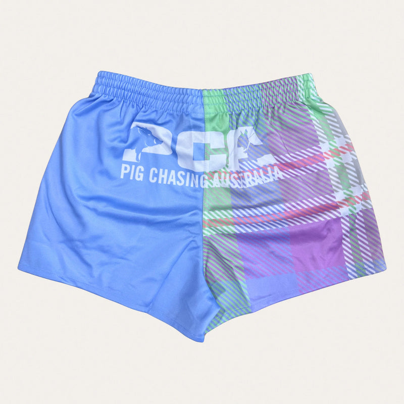 PCA Plaid Footy Shorts - Multicoloured