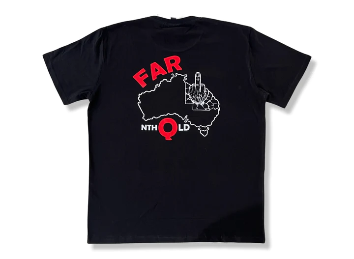 FARQ - T-Shirt - Flipping the Bird Map - Black