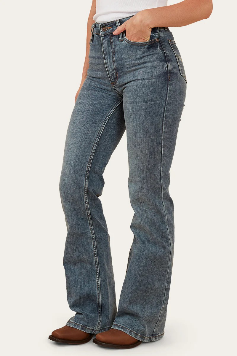 RINGERS WESTERN Indi Womens High Rise Bootleg Jean - Vintage Light Blue