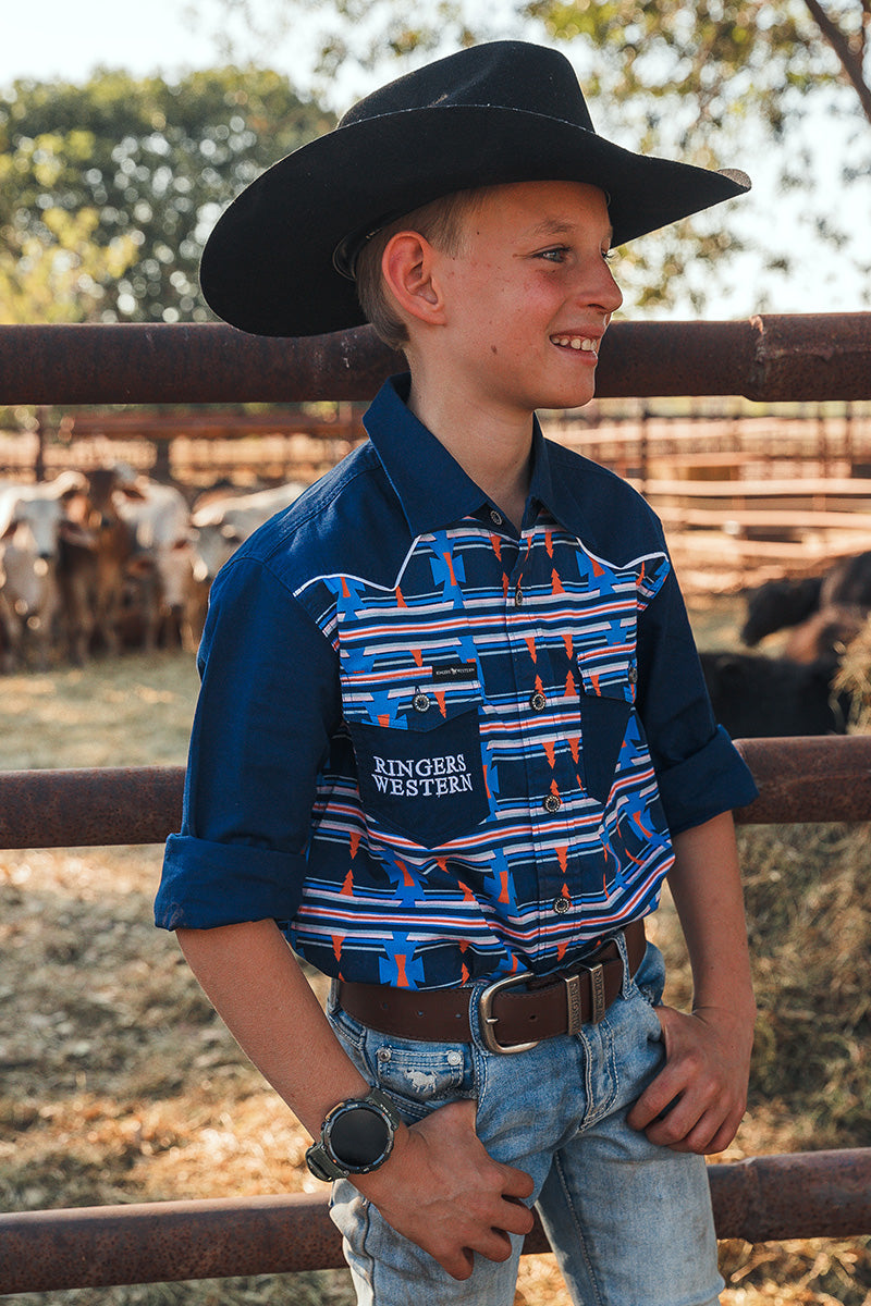 Ringers Western Oakley Kids Limited Edition Work Shirt - Navy