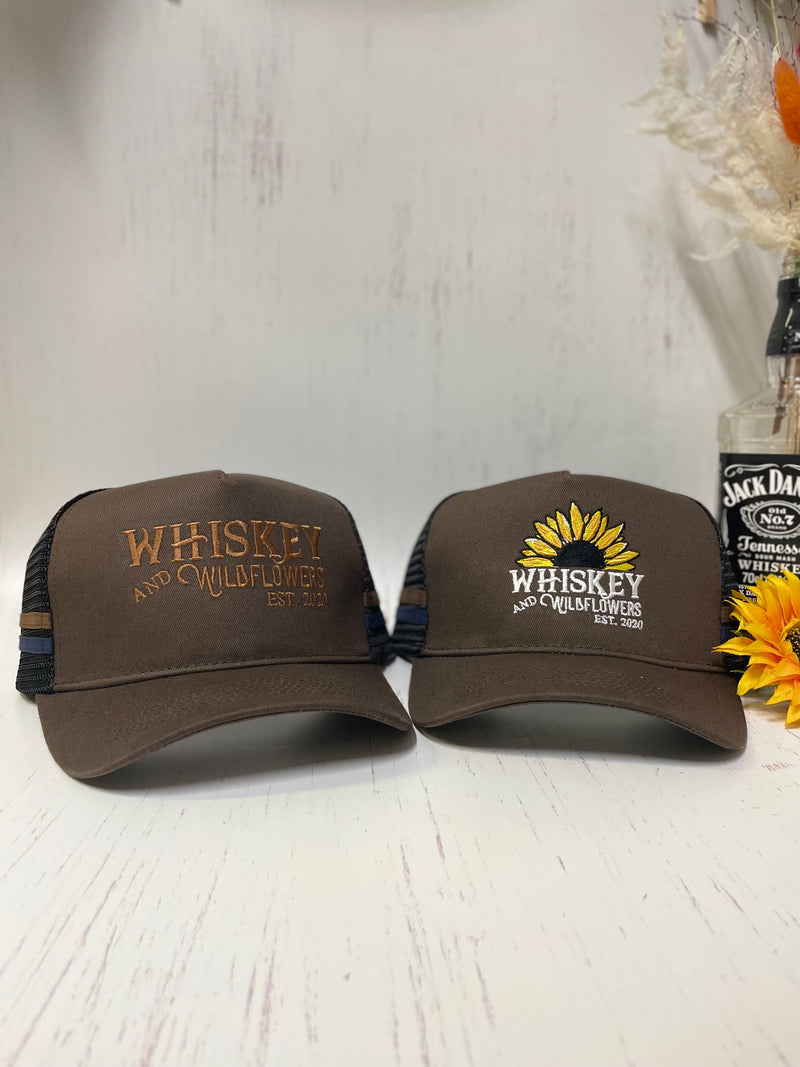 W&W Dark Brown & Black with Copper & Navy Trucker Cap MAR