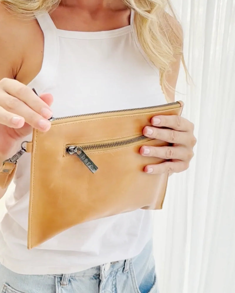 Bare Leather - Coco Clutch / Almond
