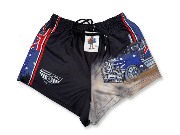 AFS Aussie Flag Truck Footy Shorts - With Pockets