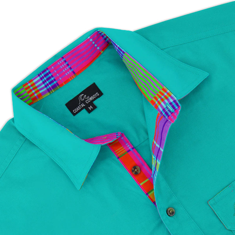 Coastal Cowboys - Telegraph Mens Half Button Workshirt