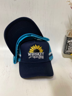 W&W Navy Teal and White Trucker Cap DEC